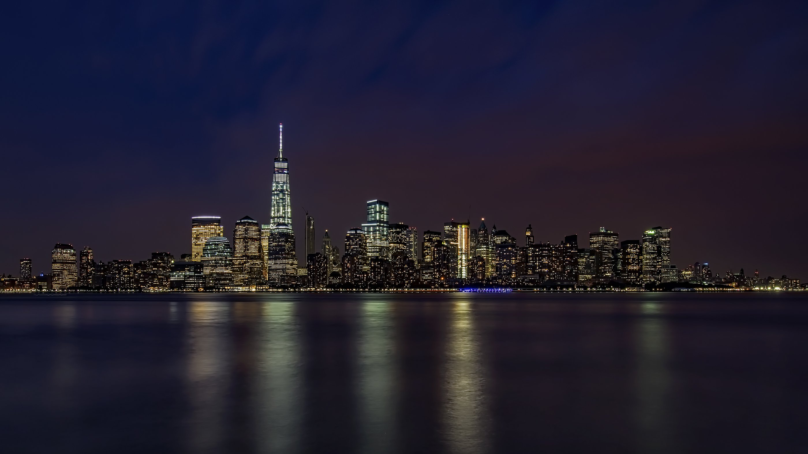 usa, Coast, Ocean, New, York, City, Manhattan, Night, Cities Wallpaper