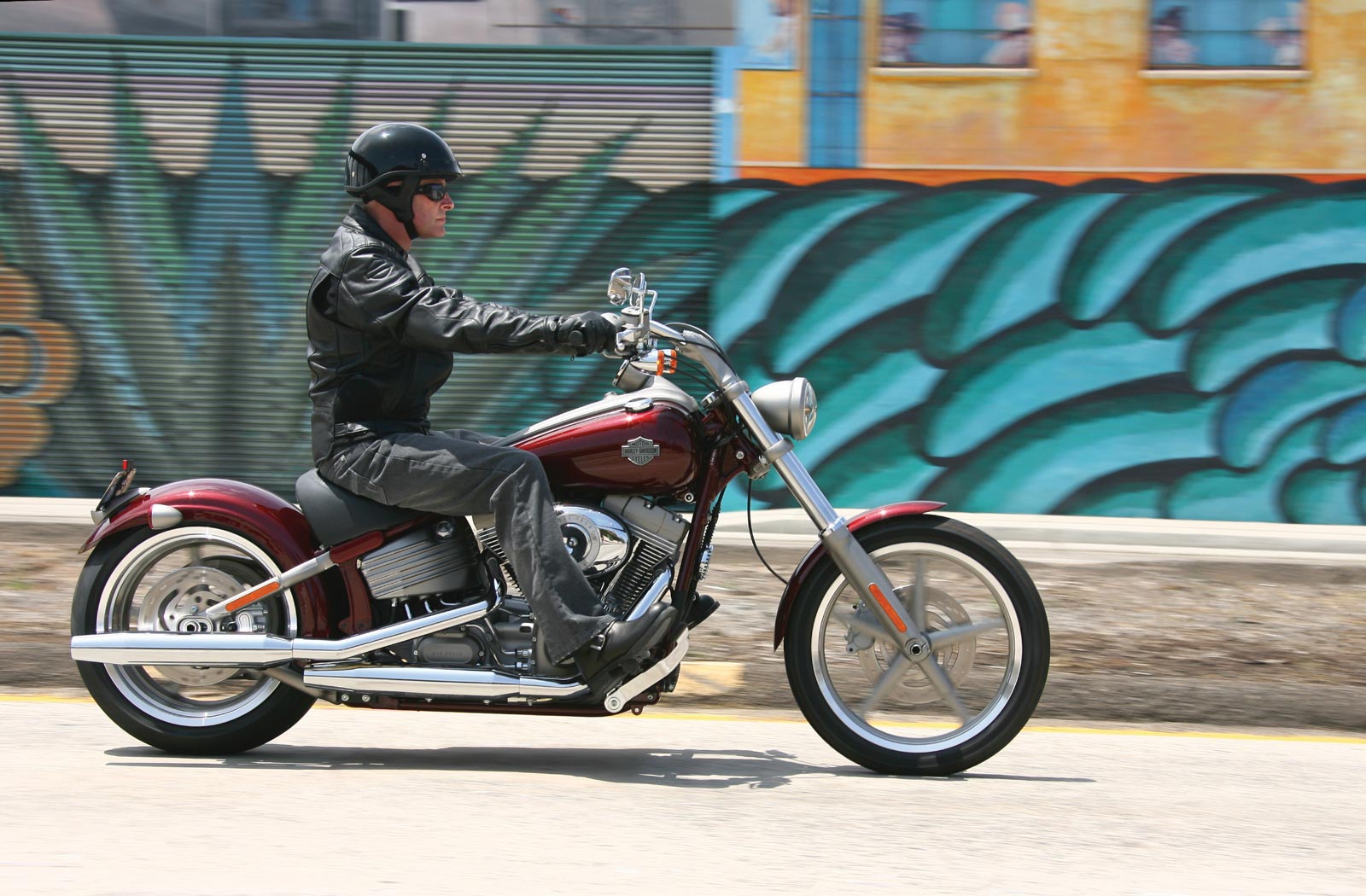 2008, Harley, Davidson, Fxcw, Rocker Wallpaper