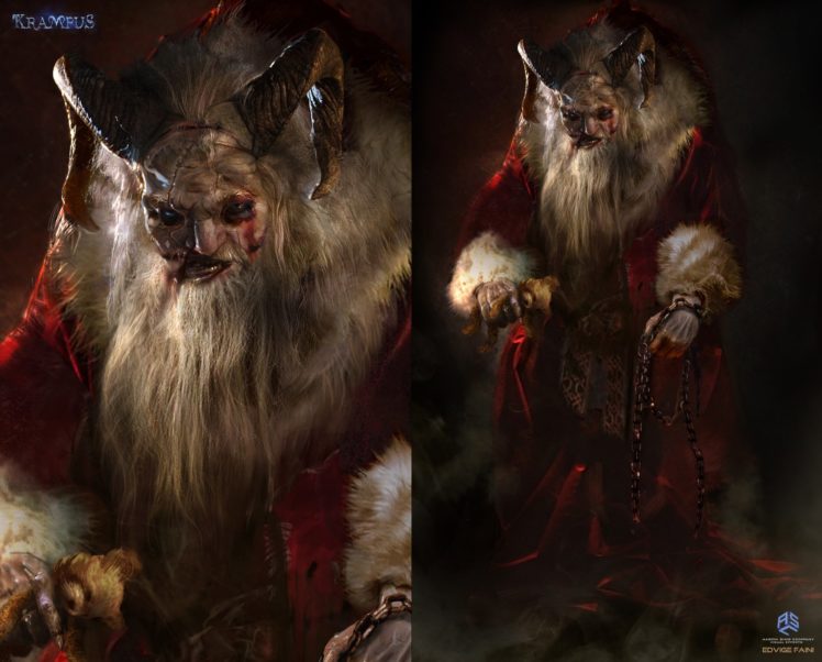 krampus, Monster, Demon, Evil, Horror, Dark, Occult, Christmas, Story HD Wallpaper Desktop Background