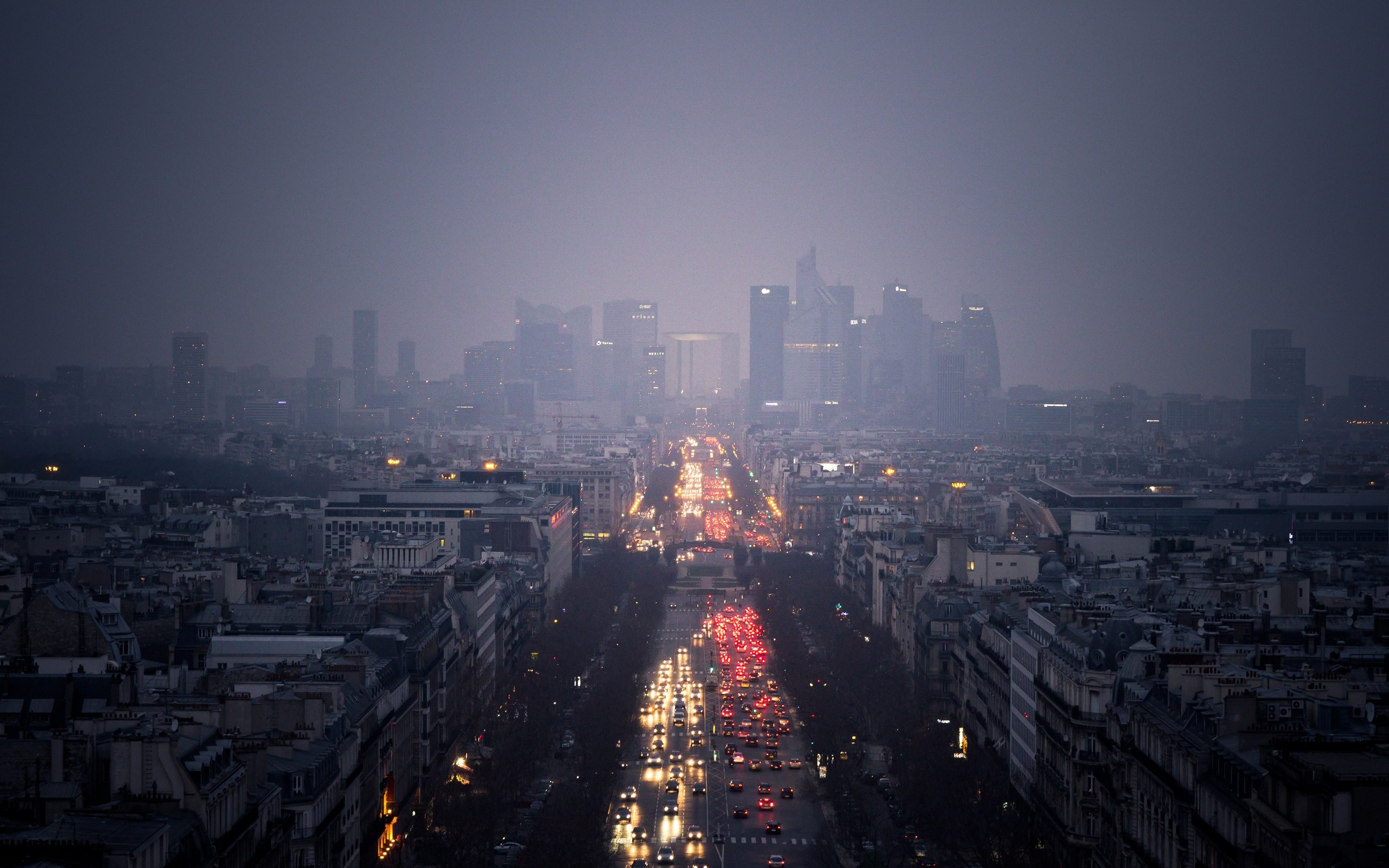 paris, Freedom, Cityscapes, Streets, Cars, France, Mist, Roads Wallpaper