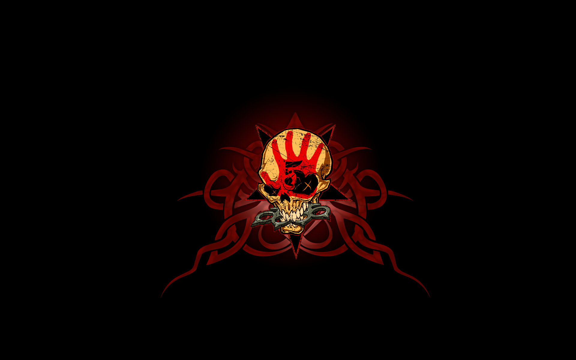 skulls, Death, Fingers, Logos Wallpaper