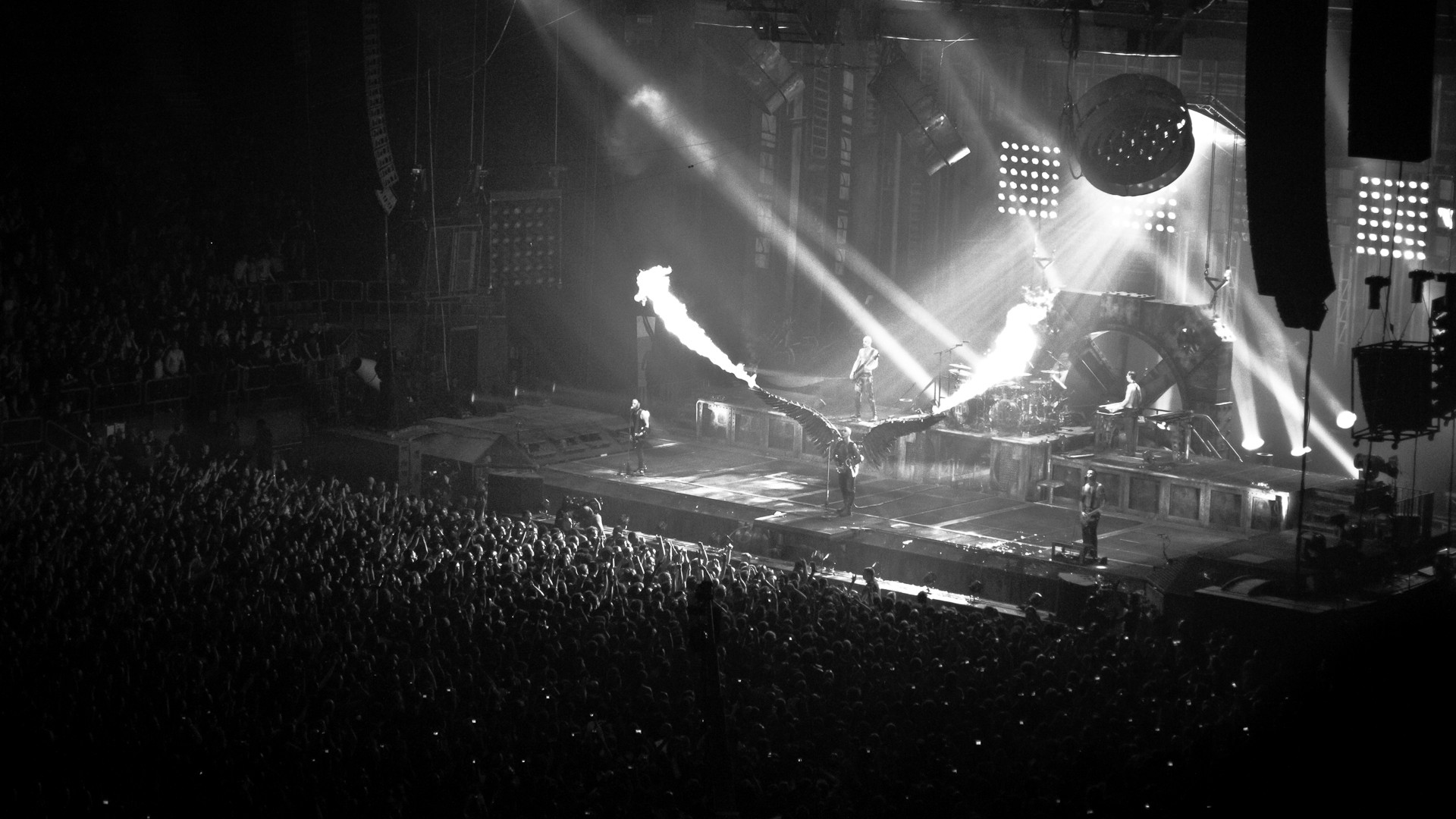 Rammstein Industrial Metal Heavy Concert Concerts Fire Wallpapers Hd Desktop And Mobile