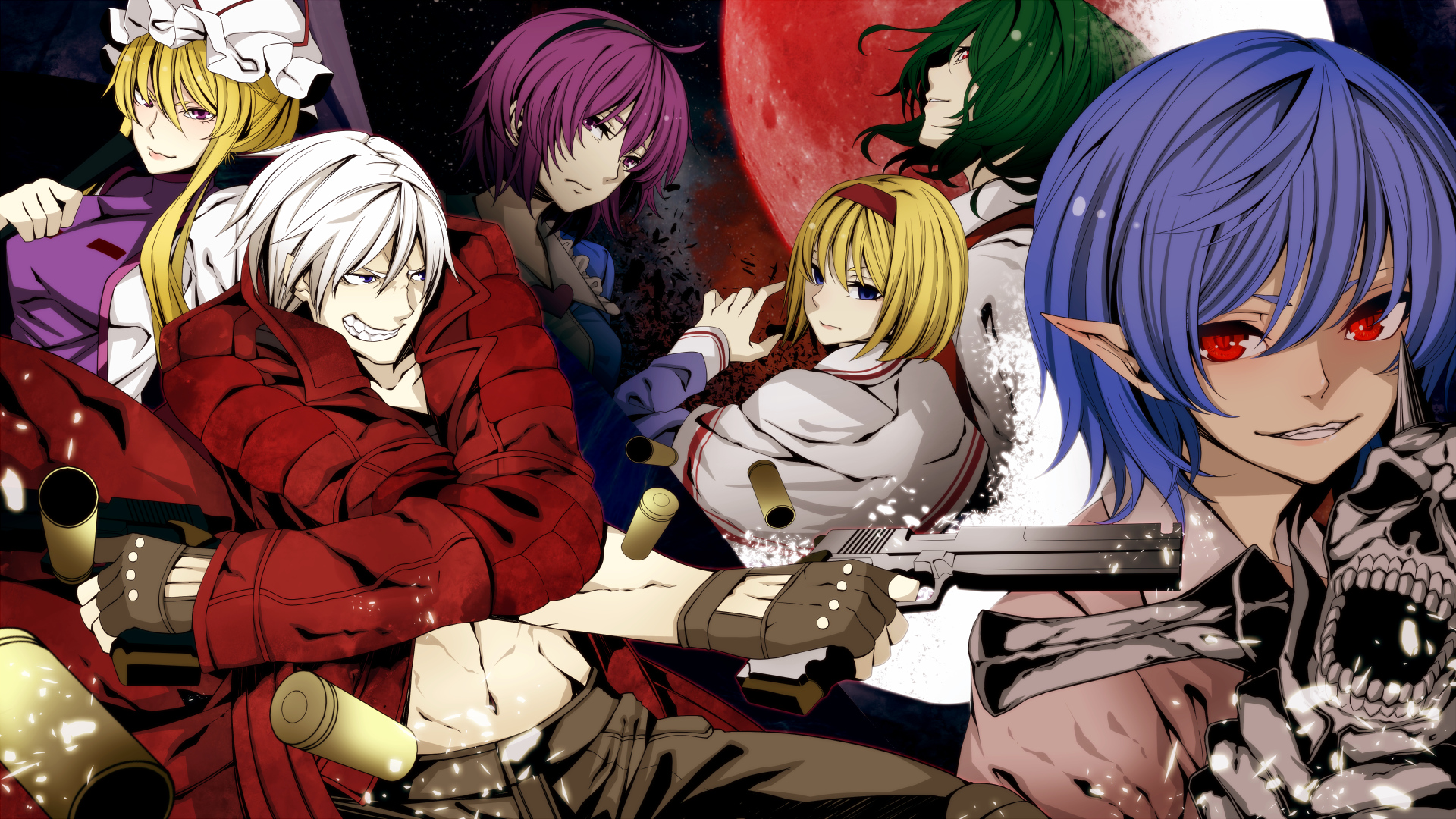 devil, May, Cry, Dmc, Touhou Wallpaper