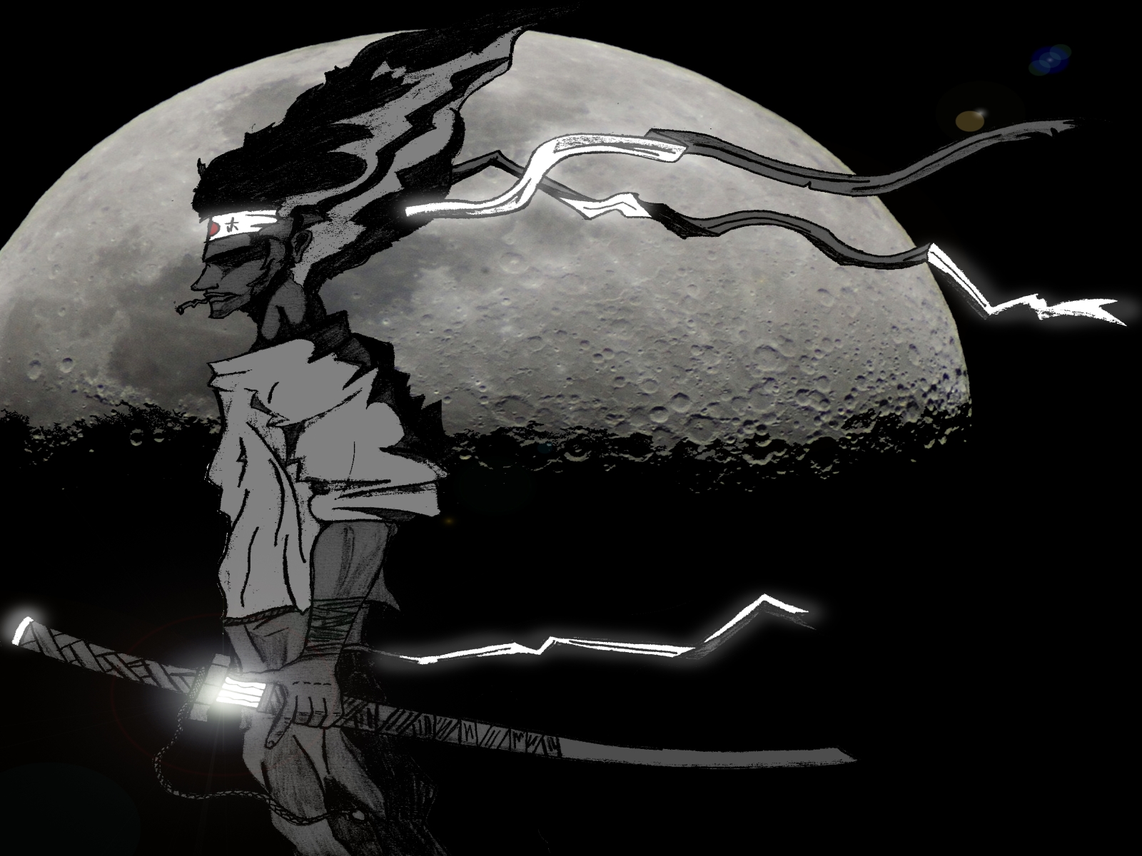 afro, Samurai, Anime, Game Wallpaper