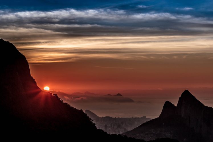 rio, De, Janeiro, Rio, De, Janeiro, Sky, Clouds, City, Sun HD Wallpaper Desktop Background
