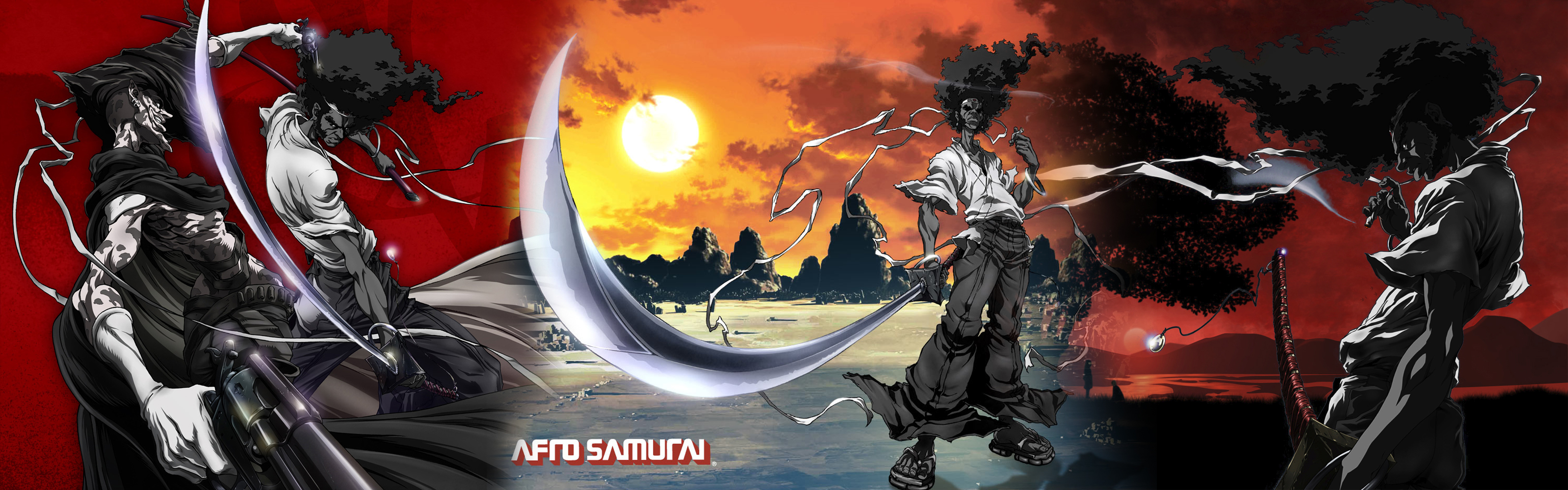 afro, Samurai, Dual, Multi, Anime, Game Wallpaper