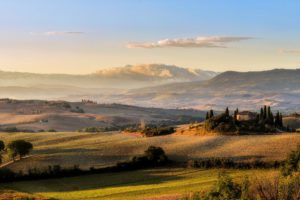 italy, Tuscany, Toscana, Fields, Meadows, Space, Sky, Sun, Clouds