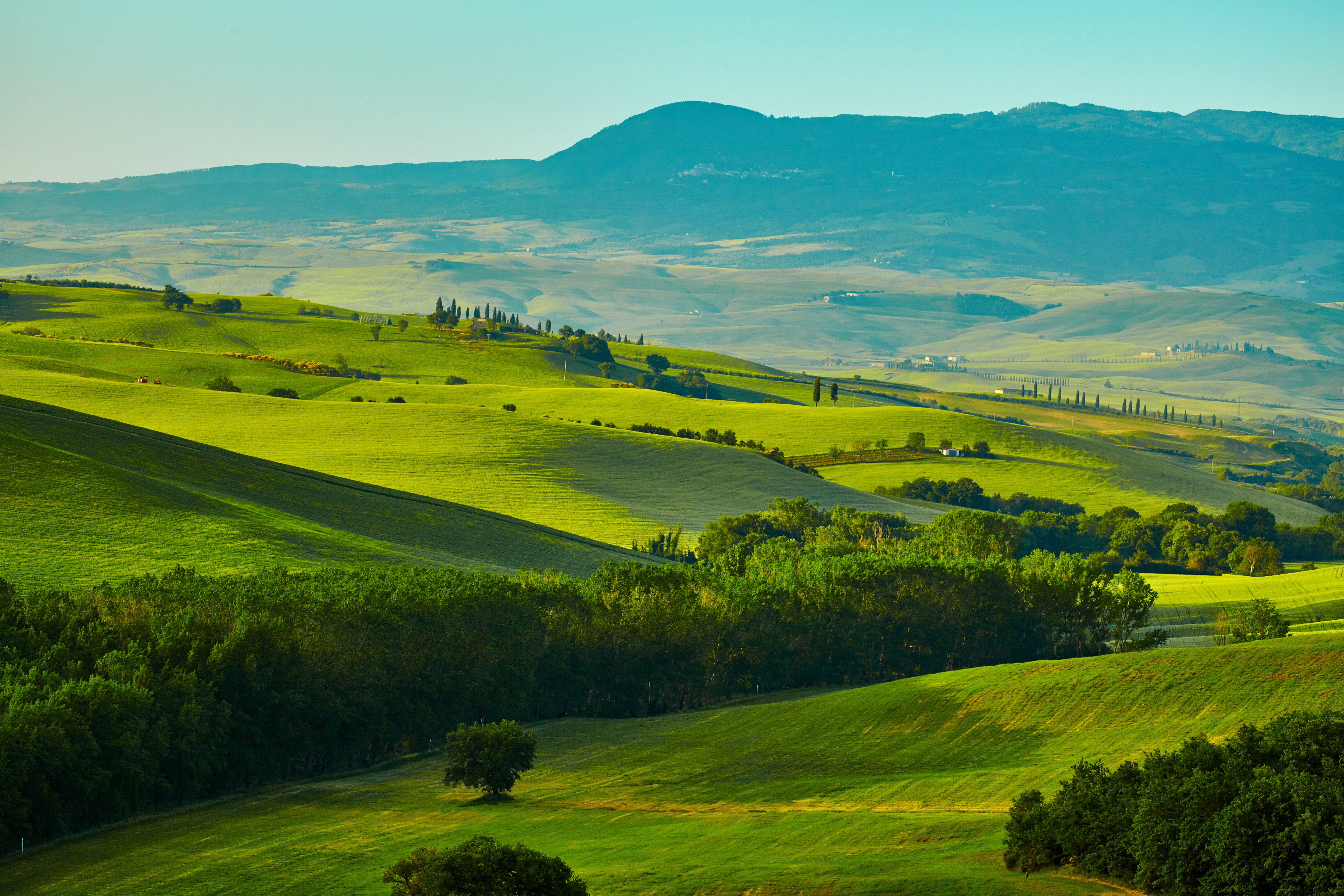 919223 Italy Scenery Fields Tuscany Hills Nature 