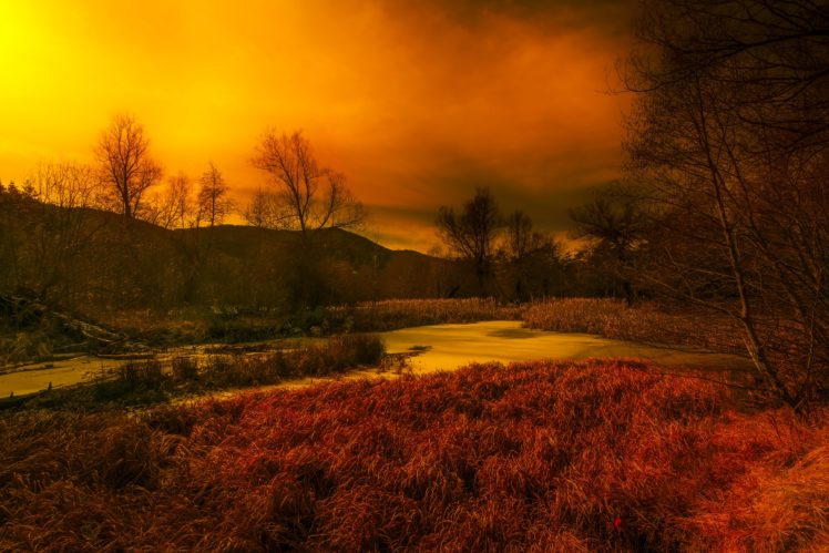 france, Autumn, Sky, Grass, Swamp, Thorenc, Nature HD Wallpaper Desktop Background