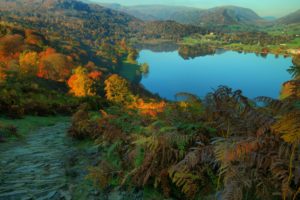 england, Lake, Mountains, Forests, Autumn, Cumbria, Nature
