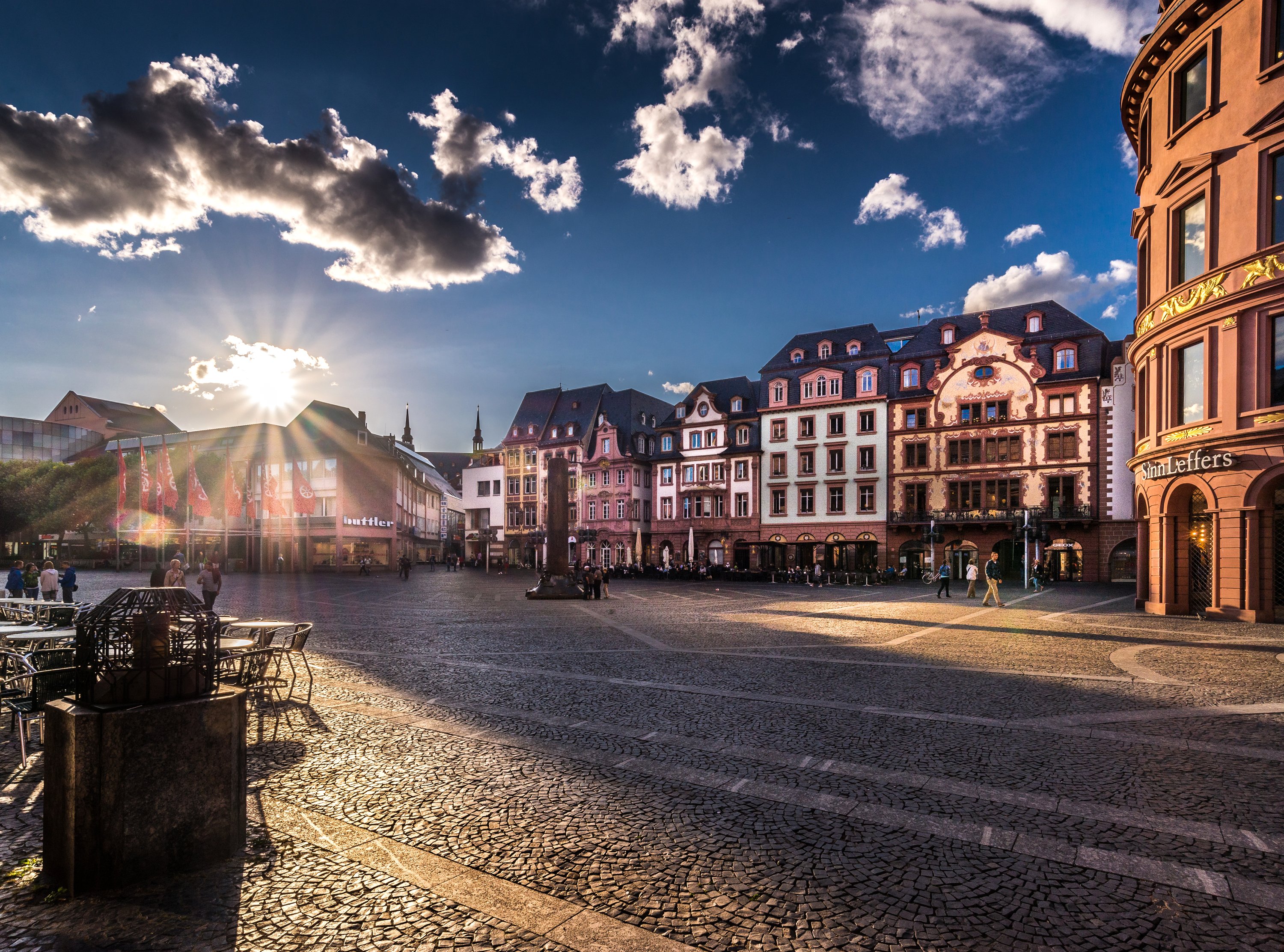 germany, Houses, Sunrises, And, Sunsets, Sky, Street, Clouds, Mainz, Cities Wallpaper