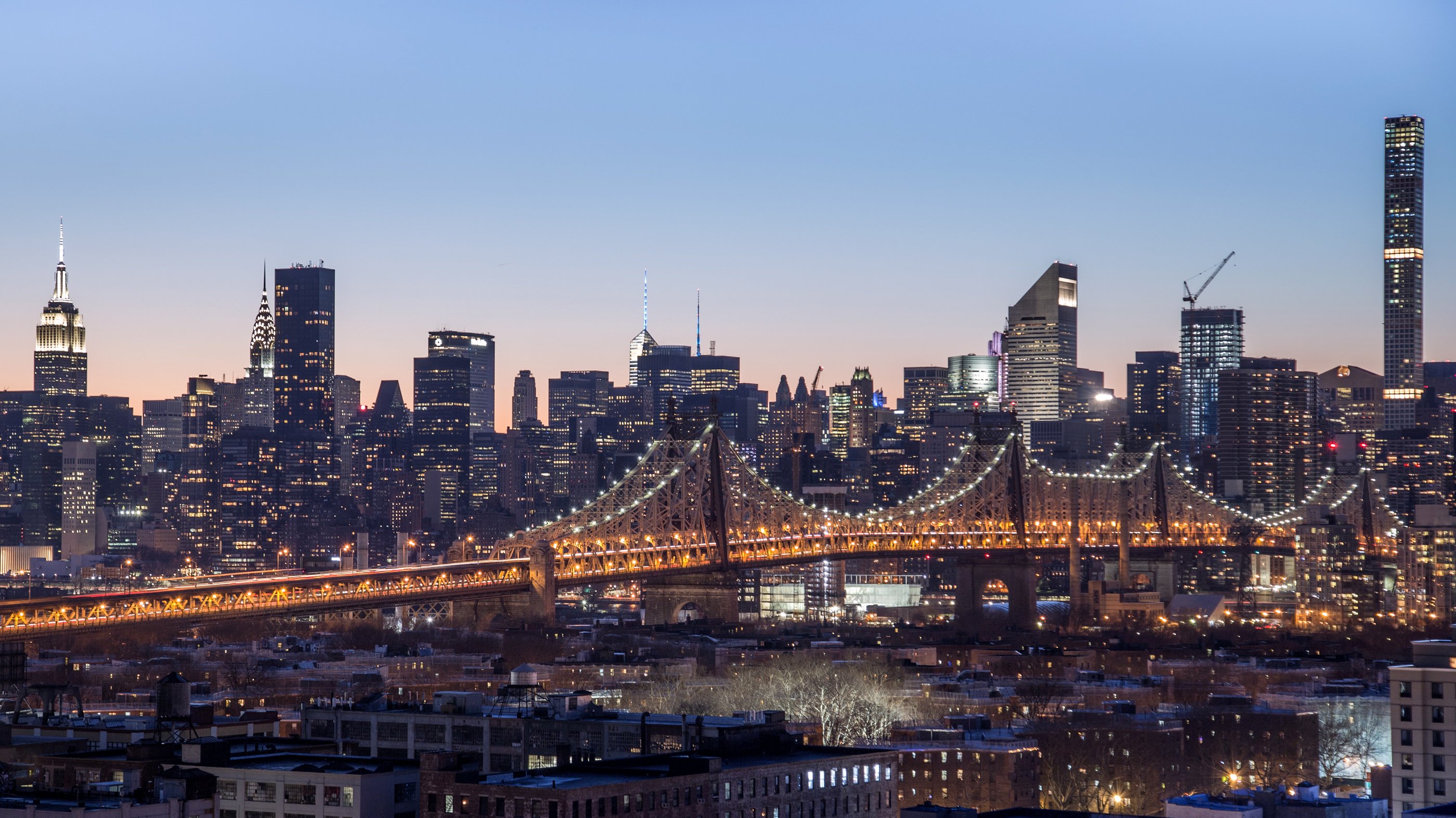 usa, Houses, Bridges, Manhattan, New, York, City, Street, Lights, Cities Wallpaper