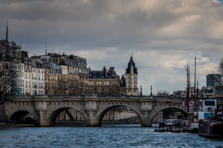 france, Houses, Rivers, Bridges, Evening, Paris, Cities HD Wallpaper Desktop Background