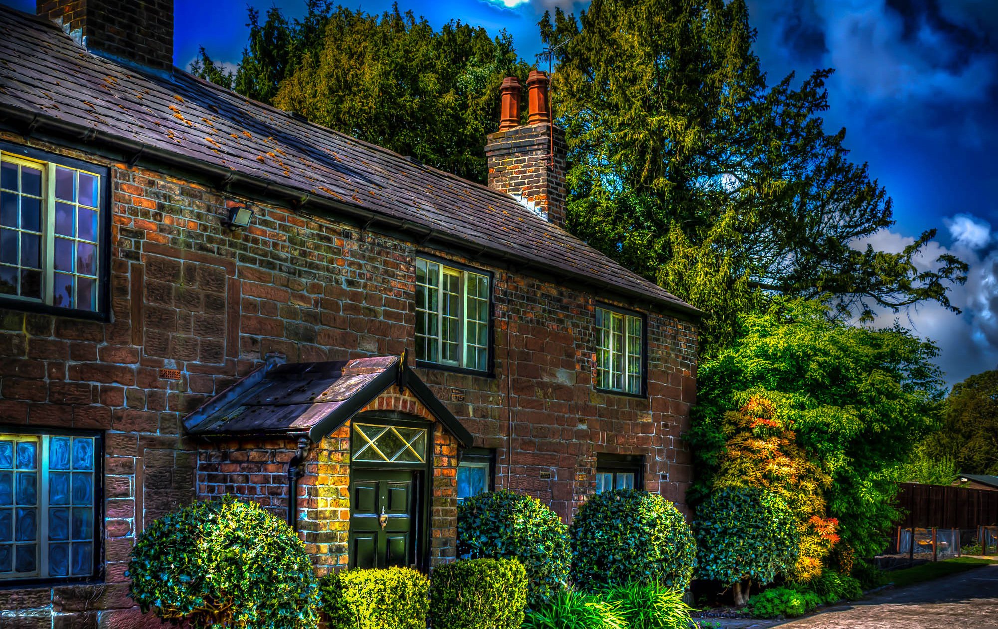 england, Houses, Hdr, Trees, Shrubs, Liverpool, Cities Wallpaper