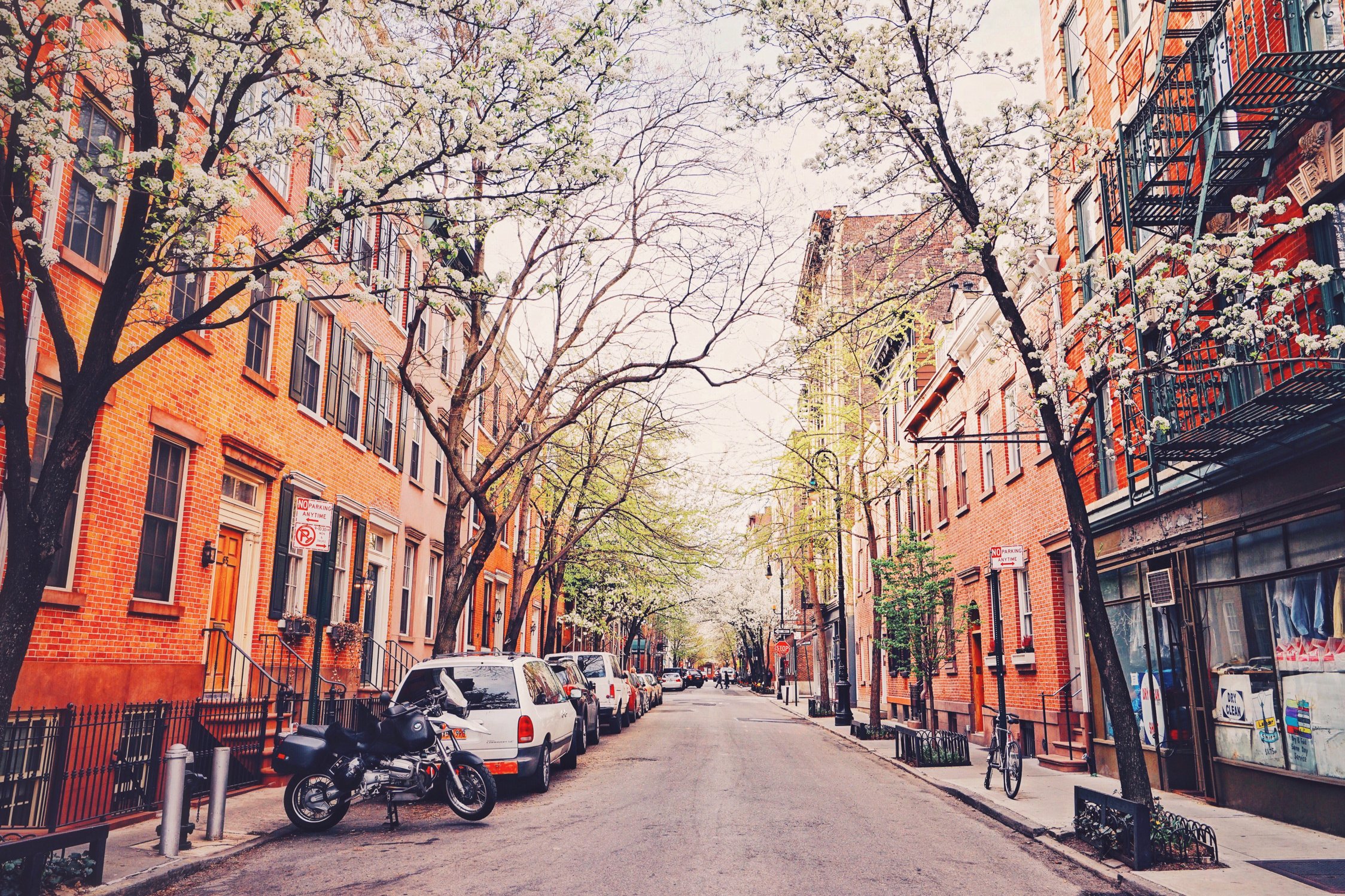 roads, Usa, Houses, Trees, Street, New, York, City, Cities Wallpaper