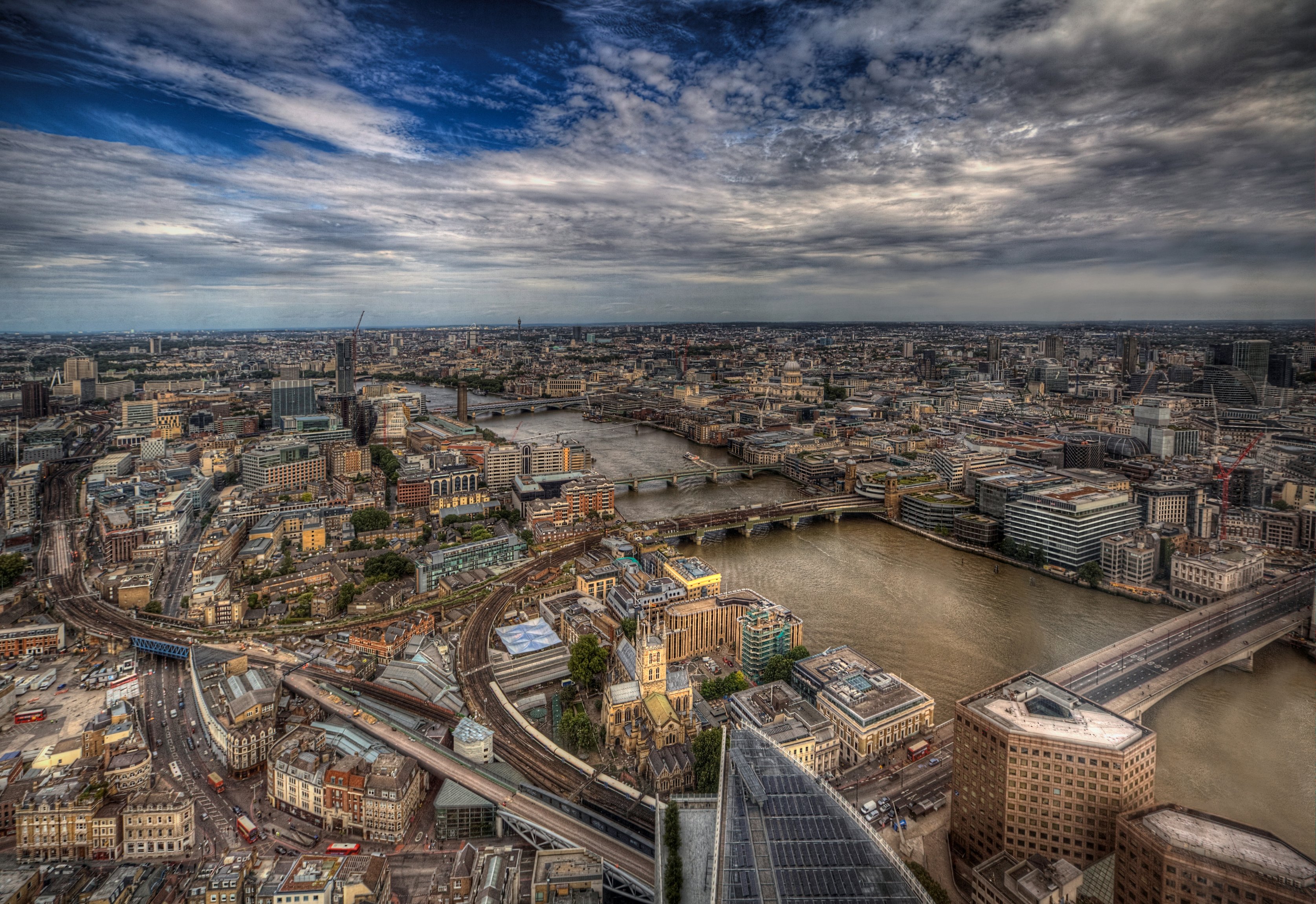 england, Houses, Rivers, Bridges, Sky, London, Megapolis, Hdr, From, Above, Cities Wallpaper