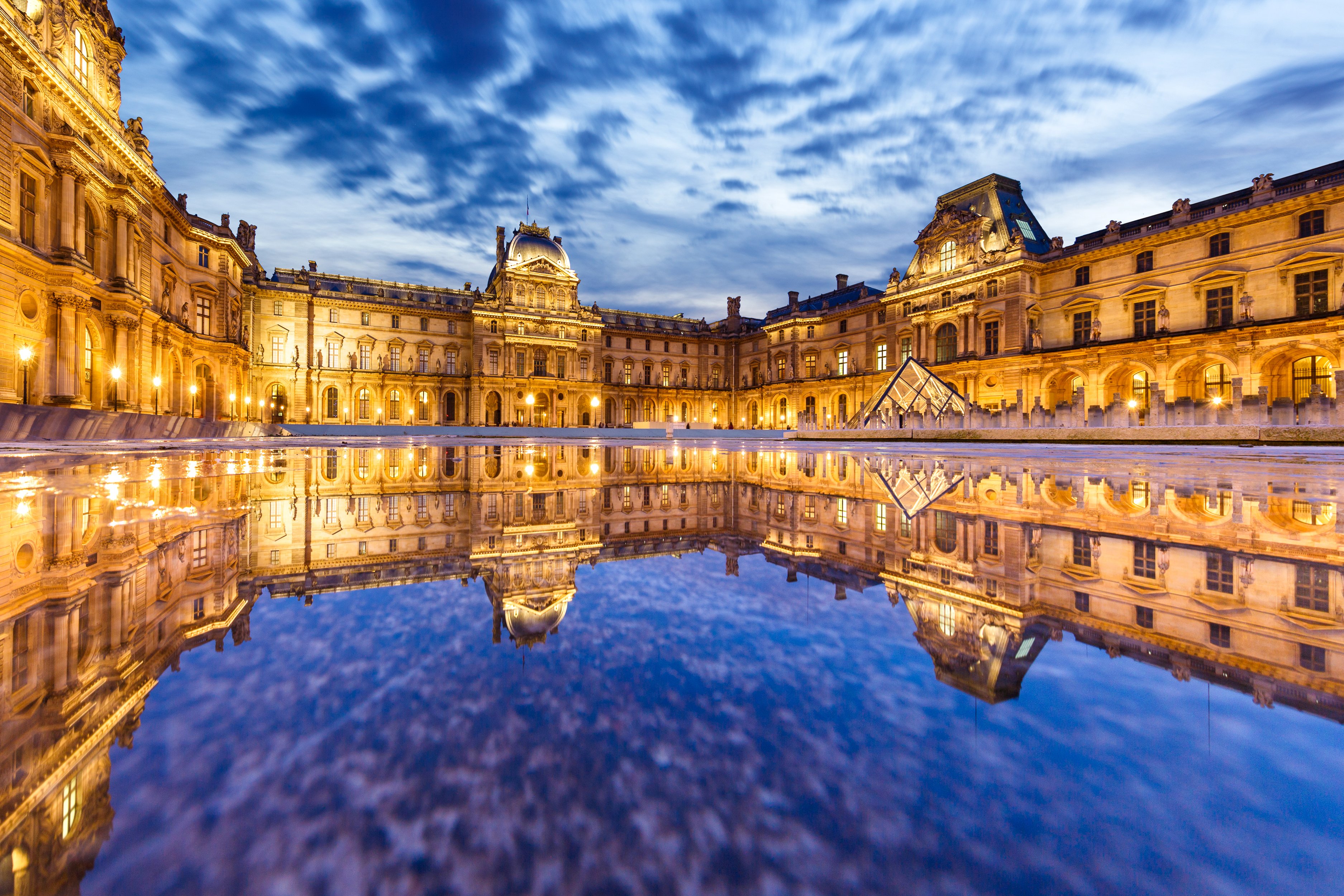 france, Sky, Water, Paris, Palace, Night, Street, Lights, Le, Louvre, Cities Wallpaper