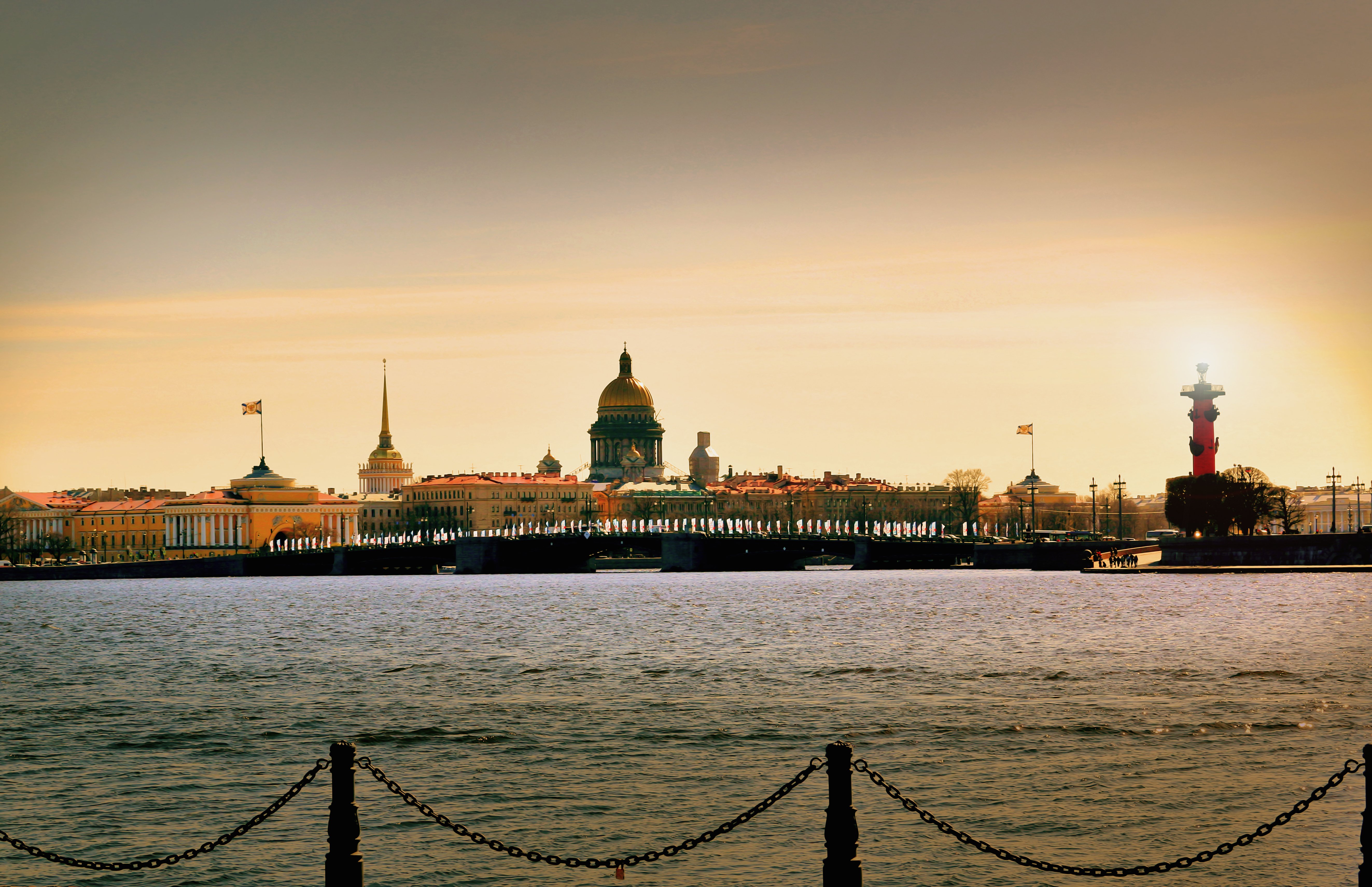 st, Petersburg, Russia, Coast, Bridges, Rivers, Neva, Cities Wallpaper
