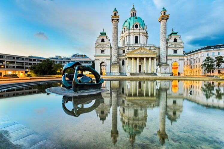 austria, Houses, Sculptures, Fountains, Vienna, Cities HD Wallpaper Desktop Background