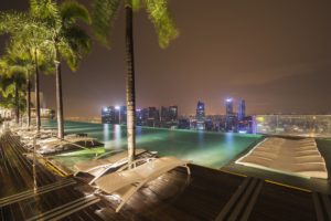 singapore, Sunlounger, Night, Palma, Pools, Cities