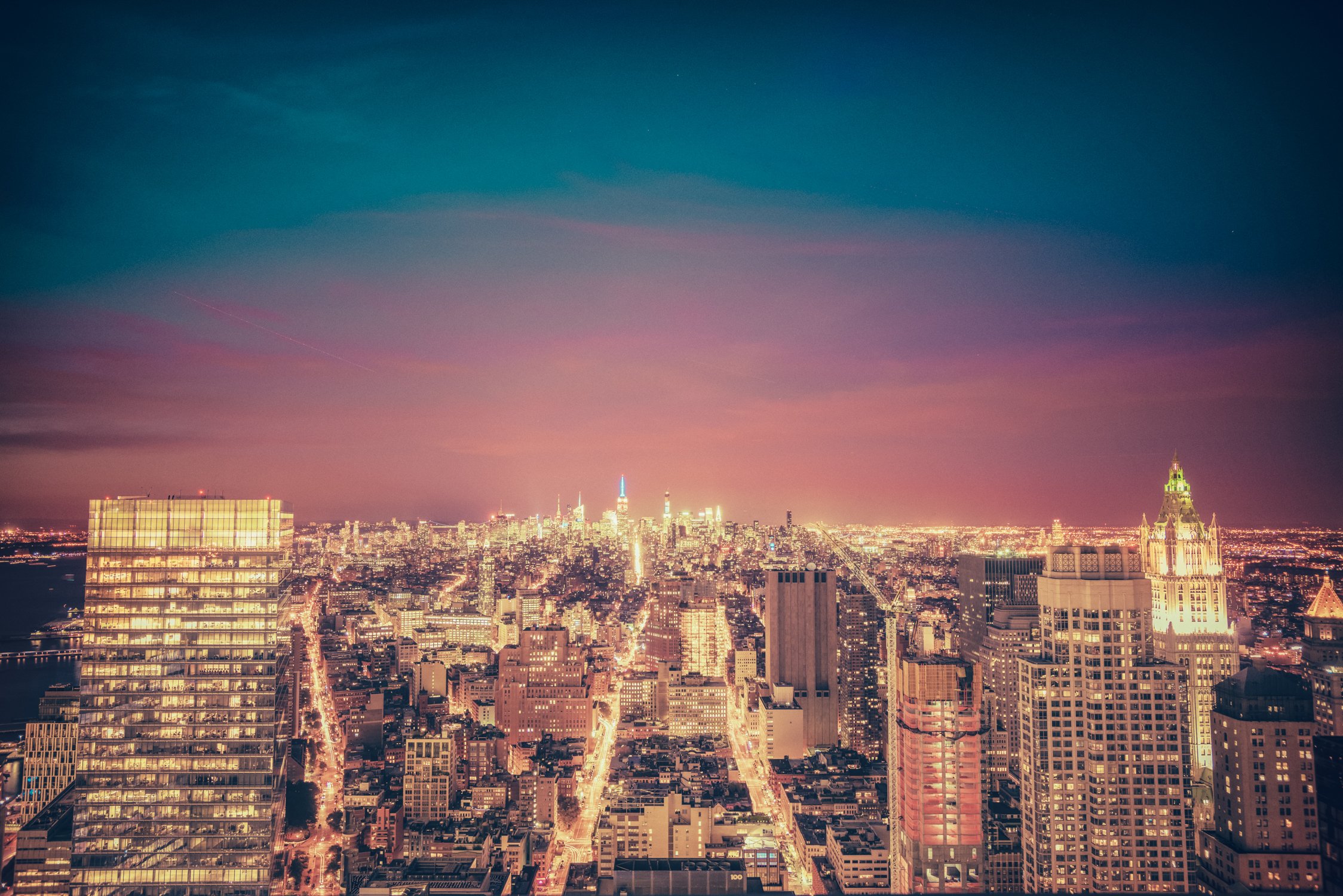 houses, Usa, Night, New, York, City, Empire, State, Building, Cities Wallpaper