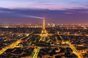 france, Evening, Paris, Eiffel, Tower, From, Above, Cities