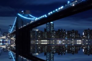 night, Bridges, Brooklyn, Bridge, New, York, City, Intel, Rivers, Cities