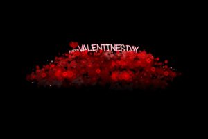 valentines, Day, Inscription, Hearts, Background, Black