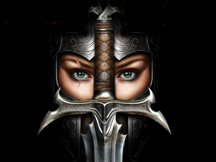 girl, Soldier, Armor, Person, Sword HD Wallpaper Desktop Background