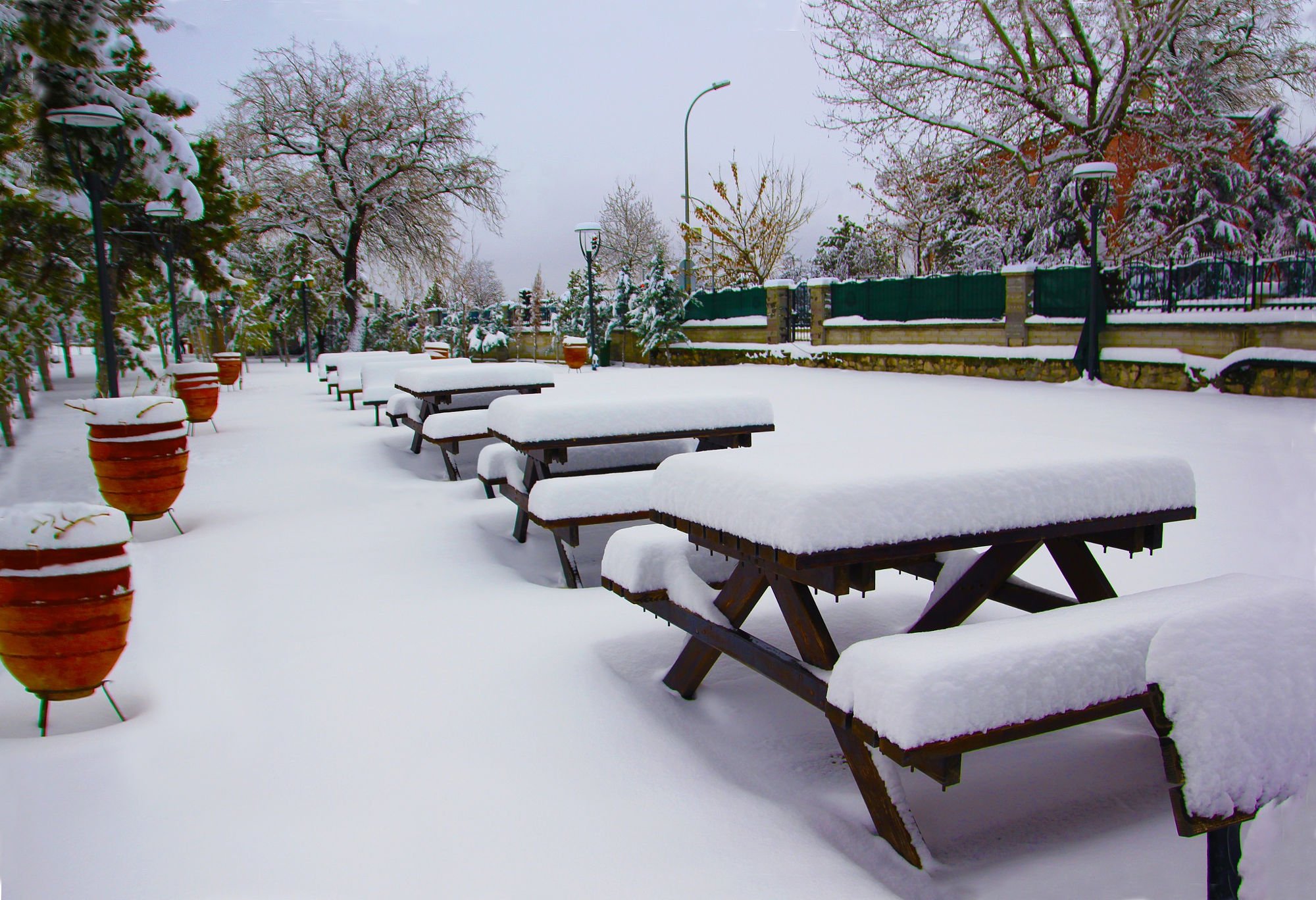 turkey, Istanbul, Views, Amazing, Beauty, Of, Winter, Snow, Park Wallpaper