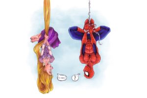 rapunzel, Spiderman, Comic