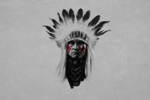 native, American, Western, Indian, Art, Artwork, Painting, People, Warrior