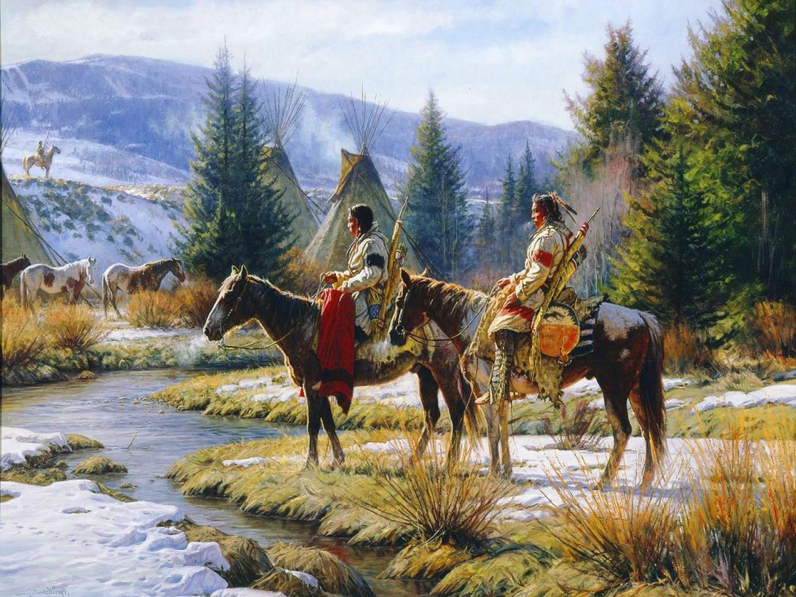  native  American  Western Indian Art  Artwork Painting 