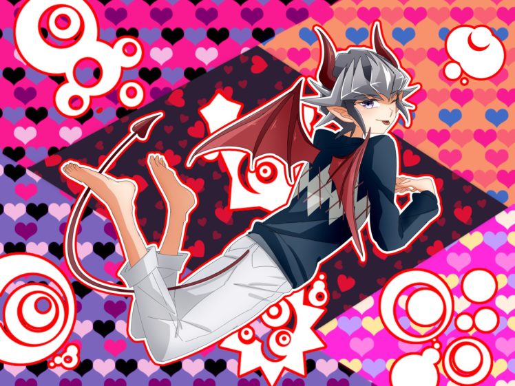 yu gi oh , Akaba, Reiji, Devil, Tail, Heart, Background HD Wallpaper Desktop Background