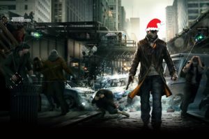 watch, Dogs, Futuristic, Cyberpunk, Shooter, Warrior, Action, Fighting, Sci fi, Poster, Christmas