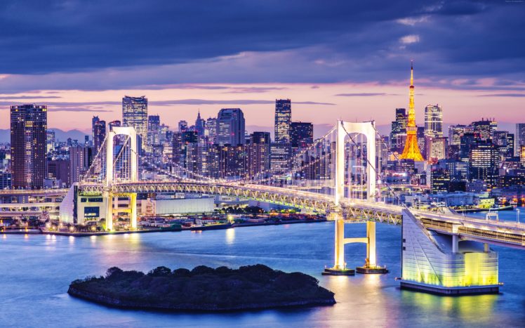 tokyo, Japan, Bay, Bridge HD Wallpaper Desktop Background