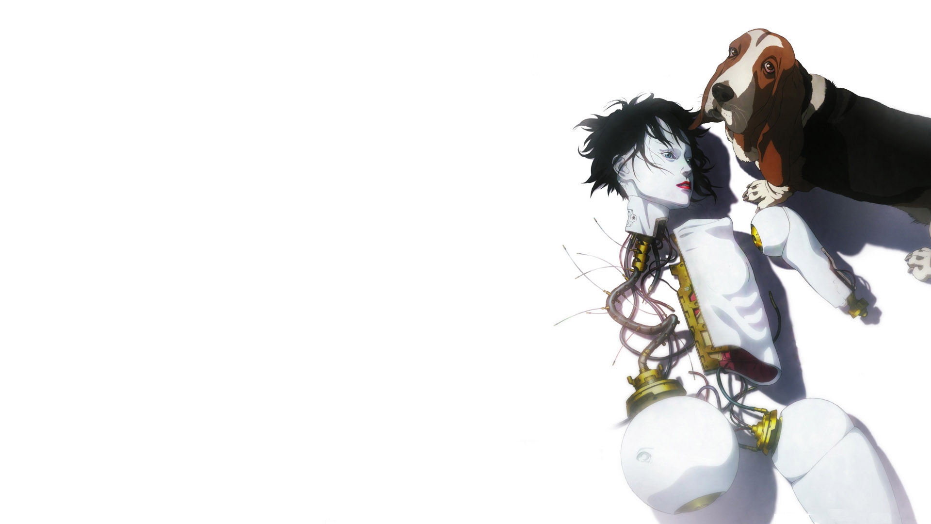 ghost, In, The, Shell, Anime, Robot, Dog, White, Cyborg, Innocence Wallpaper