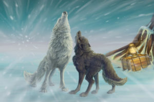 wolf, Howl, Drawing