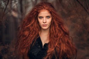 redhead, Face, Women, Model, Women, Outdoors, Blue, Eyes, Portrait