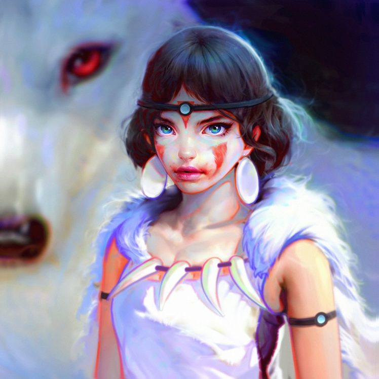 original, Fantasy, Character, Beauty, Girl, Animal, Wolf HD Wallpaper Desktop Background