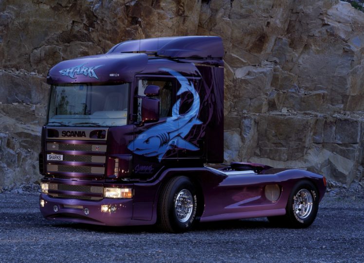 2005, Scania, 144l, 530, Shark, Svempa, Semi, Tractor, Tuning HD Wallpaper Desktop Background