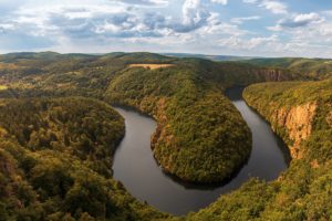 czech, Republic, Prague, Rivers, Scenery, Forests, Clouds, River, Vltava, Nature