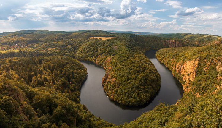 czech, Republic, Prague, Rivers, Scenery, Forests, Clouds, River, Vltava, Nature HD Wallpaper Desktop Background