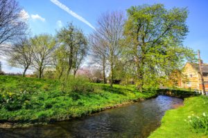 england, Spring, Rivers, Trees, Bottesford, Leicestershire