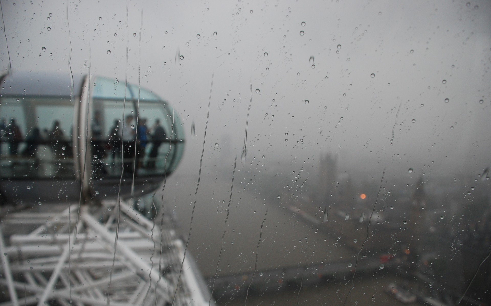 cityscapes, Rain, London, Fog, London, Eye, Rain, On, Glass Wallpaper