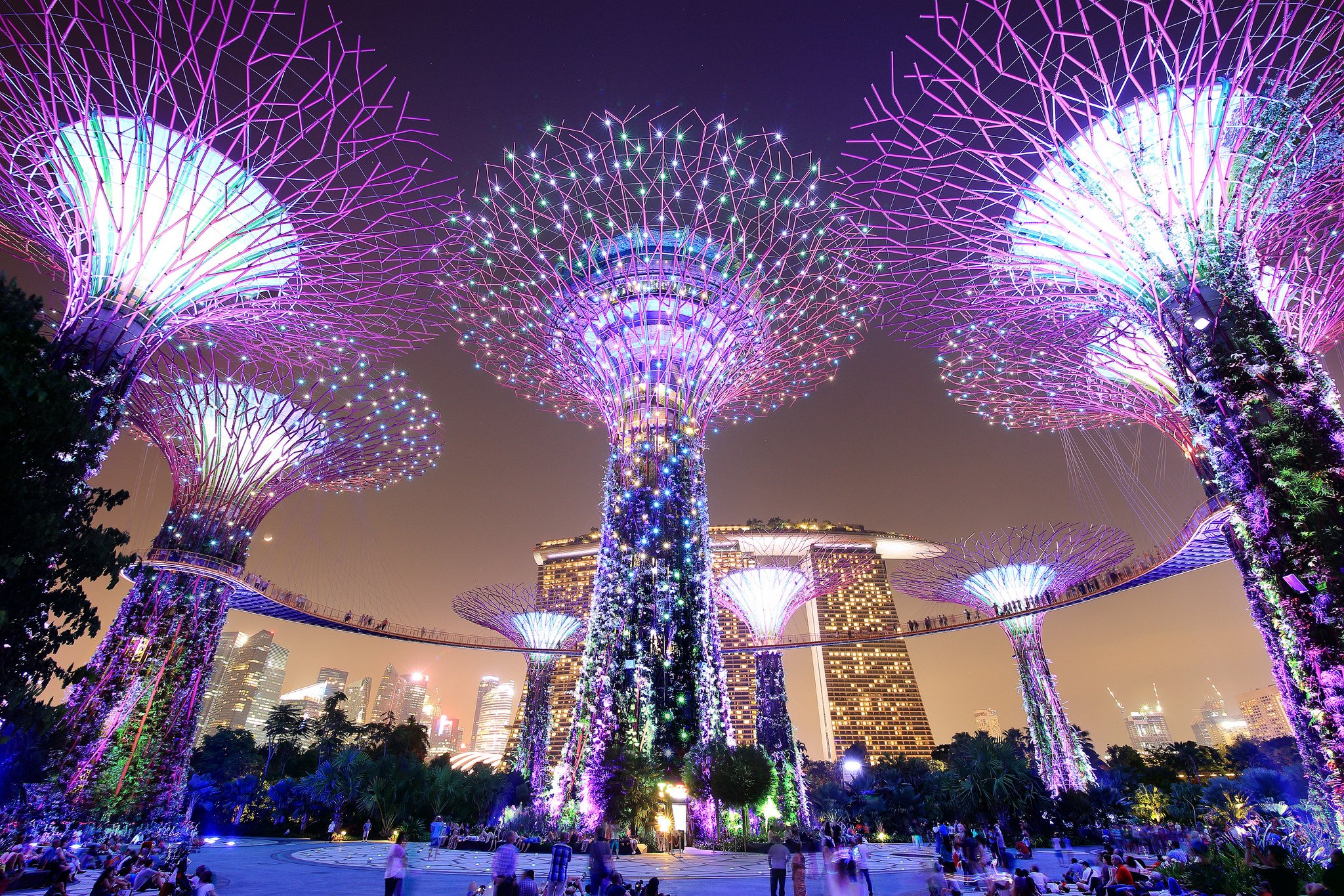 ingapore, Fireworks, Night, Cities Wallpaper