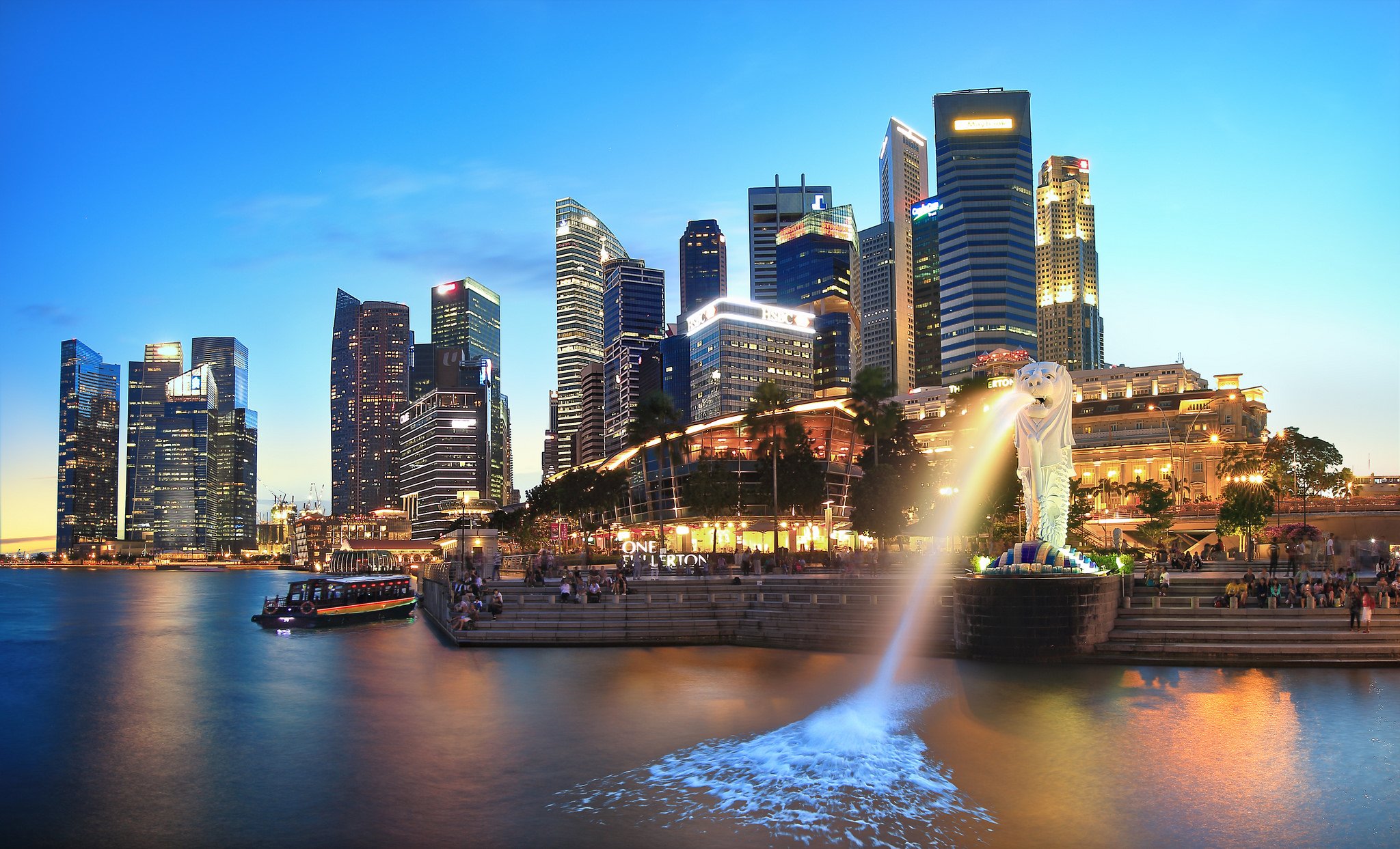 ingapore, Fireworks, Night, Cities Wallpaper