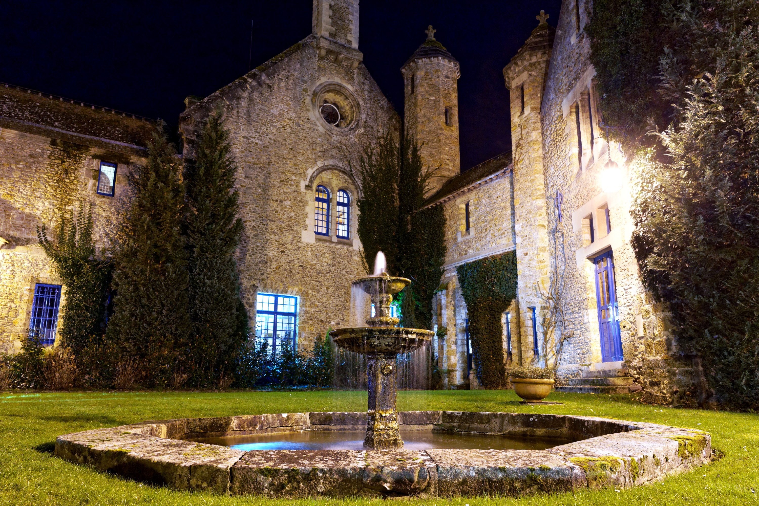 rance, Houses, Paris, Fence, Night, Street, Lights, Cities Wallpaper