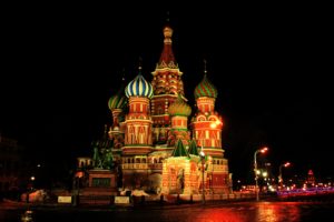 oscow, Russia, Roads, Night, Street, Lights, Cities