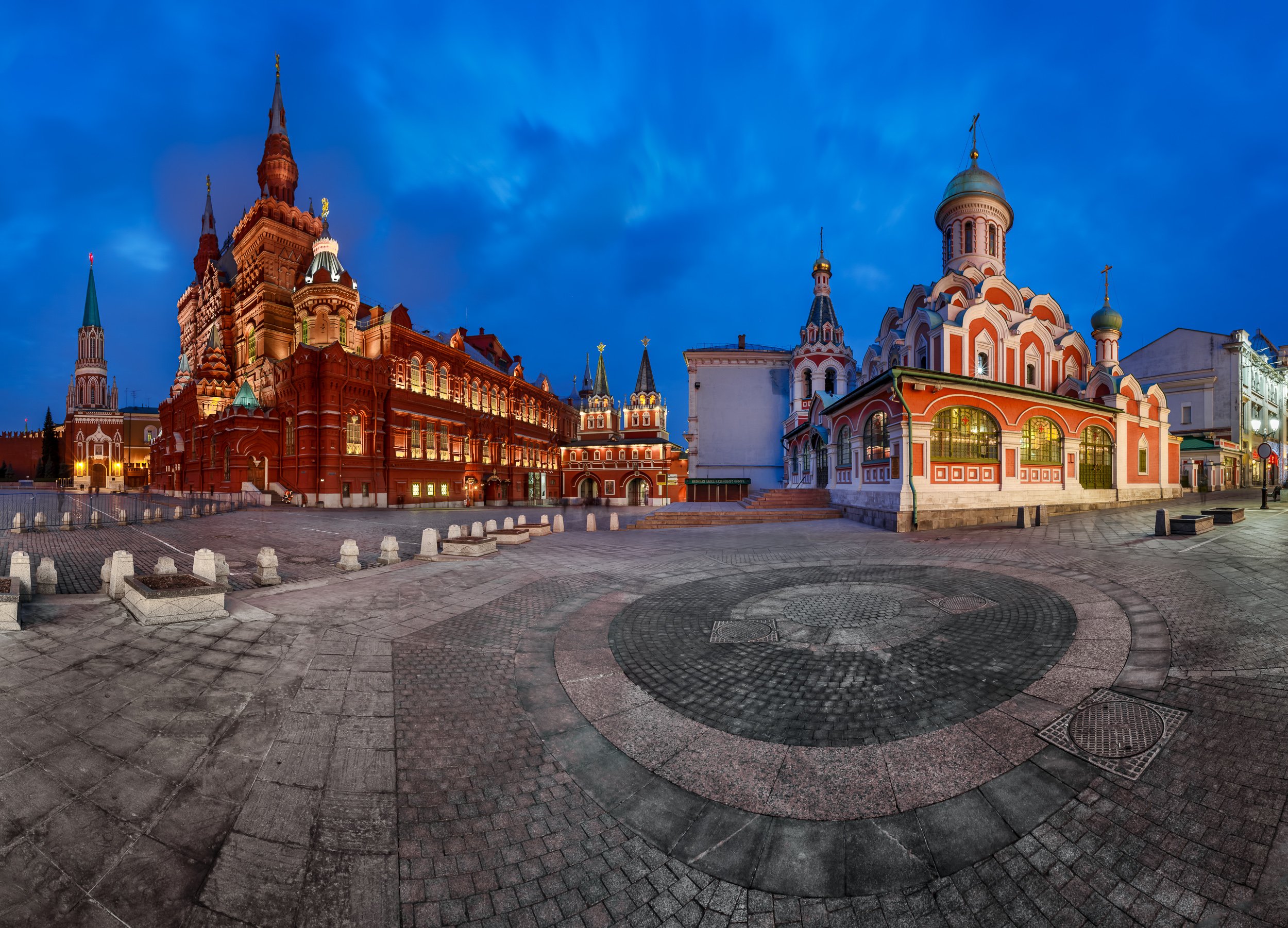 oscow, Russia, Roads, Night, Street, Lights, Cities Wallpaper